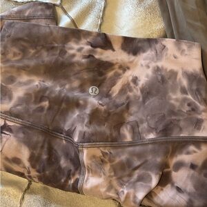 lululemon athletica Tie-Dye Leggings - Brown and Cream